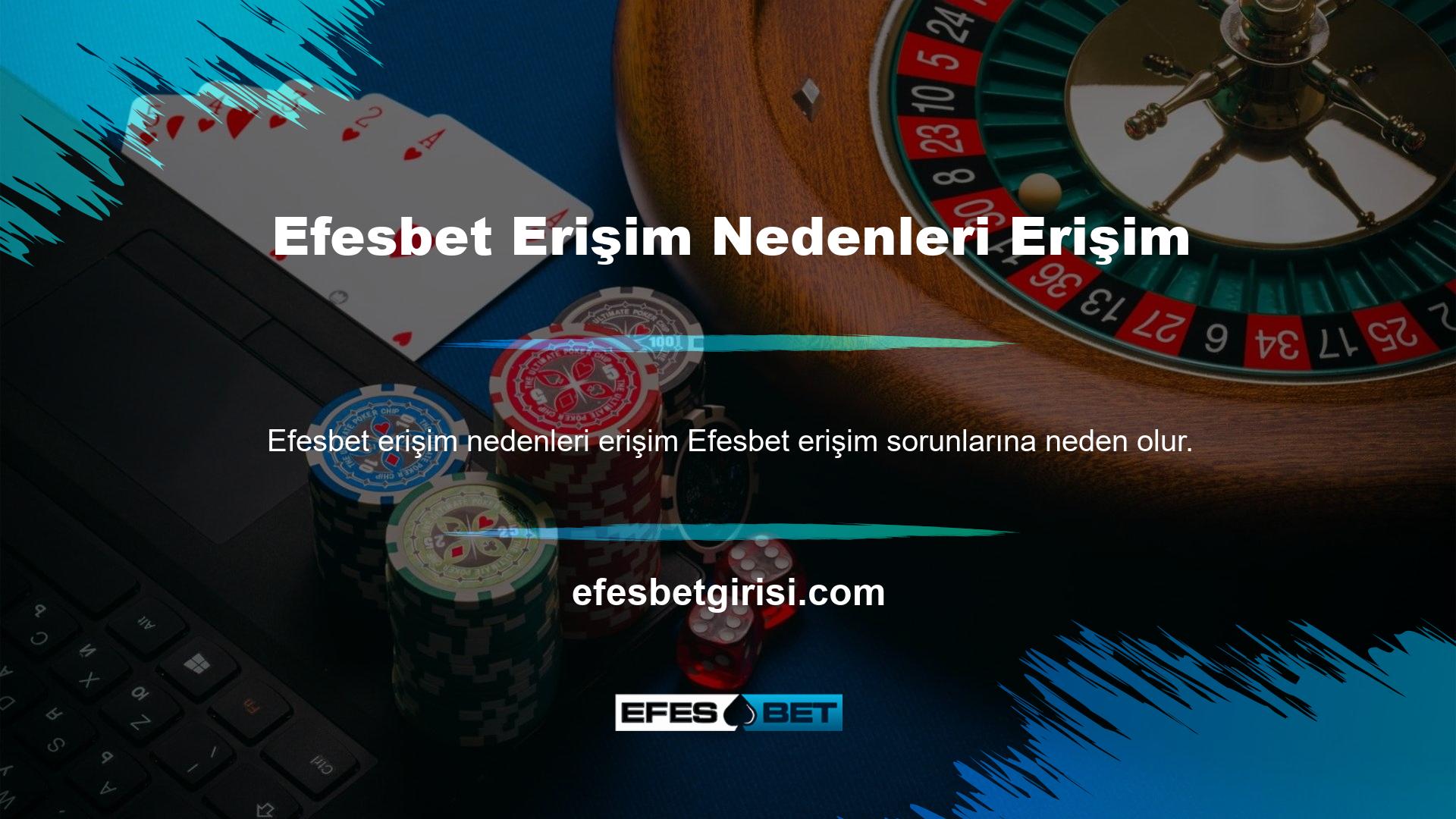 Efesbet erişim sorunları genellikle canlı bahis ofisinin giriş adresini değiştirmek veya siteye erişimi engellemek, kullanıcılar şifreyi veya diğer bilgileri unutmak ve sitenin kısa vadeli bakım neden olur